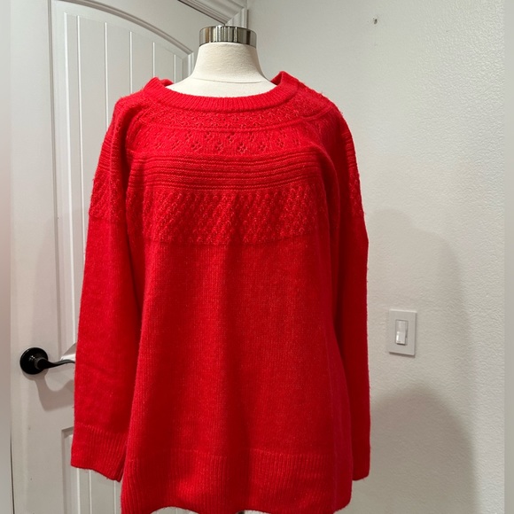 EVRI Sweater Plus Size 2X Red Zinnia - Picture 1 of 7